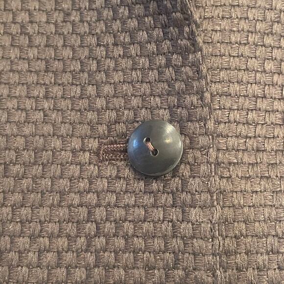 Lafayette 148 New York Brown Linen/Cotton Blend Blazer - Picture 4 of 15